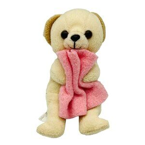 Snuggle Mini Teddy Bear Holding Pink Lovee‎ Blanket Fabric Softener Lever